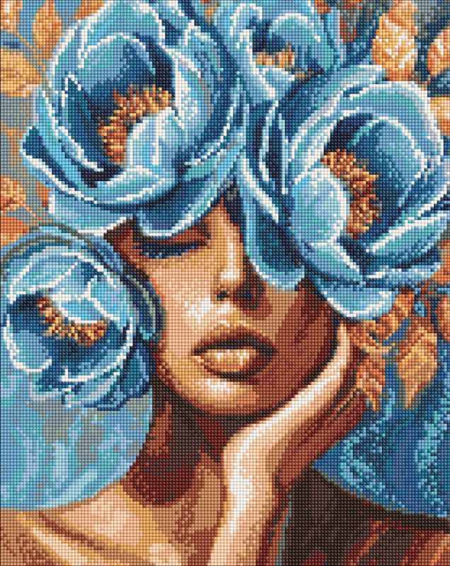 Алмазна мозаїка - Погляд блакитних квітів ©art_selena_ua