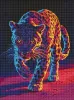 Diamond mosaic - Leopard in the light of neon ©art_selena_ua