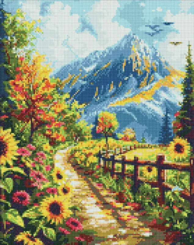Алмазна мозаїка - Дім під горою ©art_selena_ua