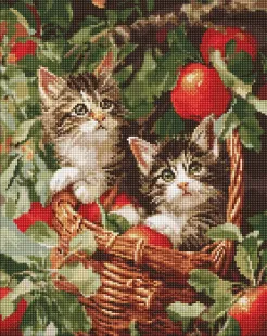 Diamond mosaic - Cats in a basket ©art_selena_ua