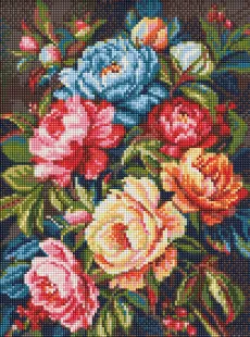 Алмазна мозаїка - Яскраві півонії ©art_selena_ua