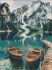 Diamond mosaic - Boats on the mirror lake ©art_selena_ua