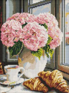Алмазна мозаїка - Яскравий букет гортензій ©art_selena_ua