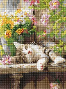 Алмазная мозаика - Мурлыкающий сон ©art_selena_ua