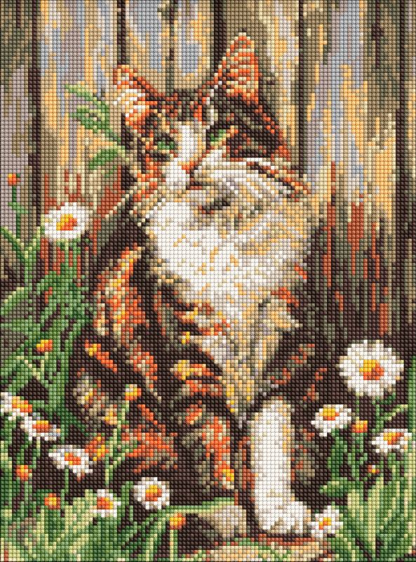 Алмазная мозаика - Взгляд милого кота ©art_selena_ua