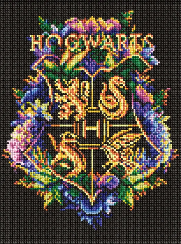 Diamond mosaic - Harry Potter: Coat of arms of Hogwarts ©Warner Bros.