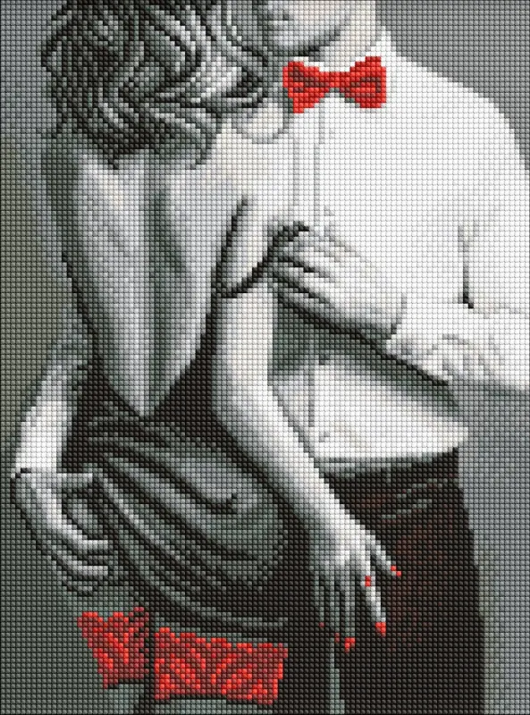 Diamond mosaic - Red and black couple ©art_selena_ua