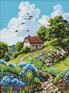 Алмазна мозаїка - Затишна хатинка на пагорбі ©art_selena_ua