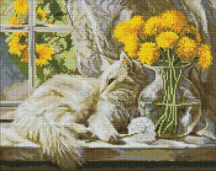 Алмазна мозаїка - Муркотливе сонце ©art_selena_ua