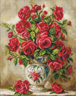 Алмазна мозаїка - Багряні троянди ©art_selena_ua