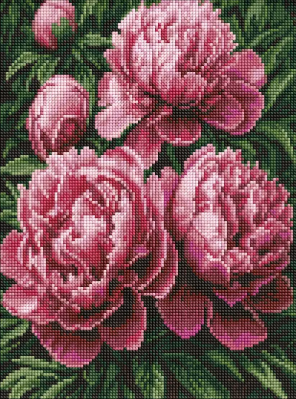 Diamond mosaic - Whisper of pink peonies ©art_selena_ua