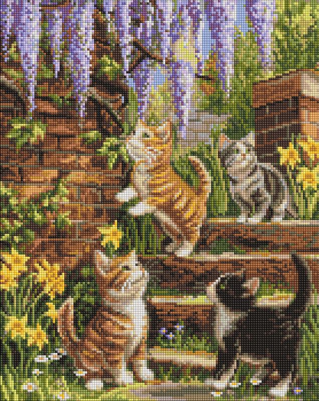 Diamond mosaic - Kittens in the garden ©art_selena_ua