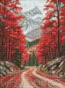 Diamond mosaic - Road through the red forest ©art_selena_ua