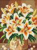 Diamond mosaic - Bright lilies with pearls ©art_selena_ua