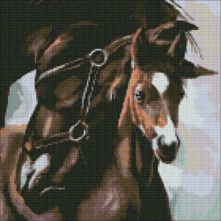 Diamond mosaic - Mother and child 