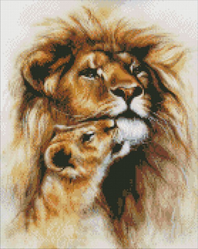 Diamond mosaic - Lion's tenderness