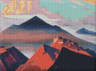 Diamond mosaic - Himalayan mountains