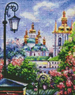 Diamond mosaic - Golden Dome Kyiv in spring ©Kateryna Lisova