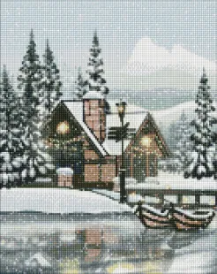 Алмазна мозаїка - Сніжна тиша ©akvamarinel_art