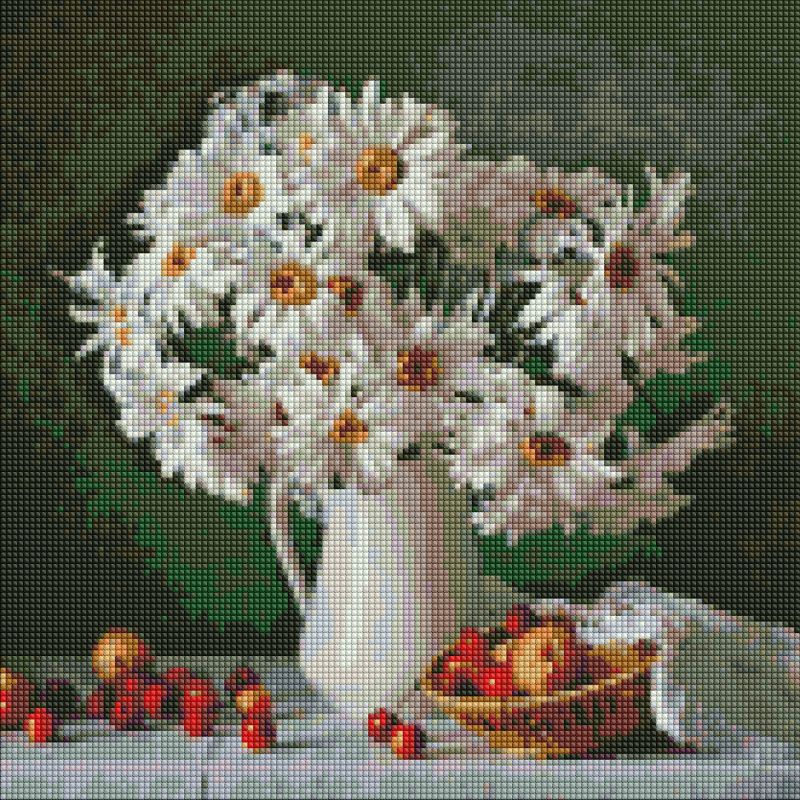 Алмазная мозаика - Ромашковая красота