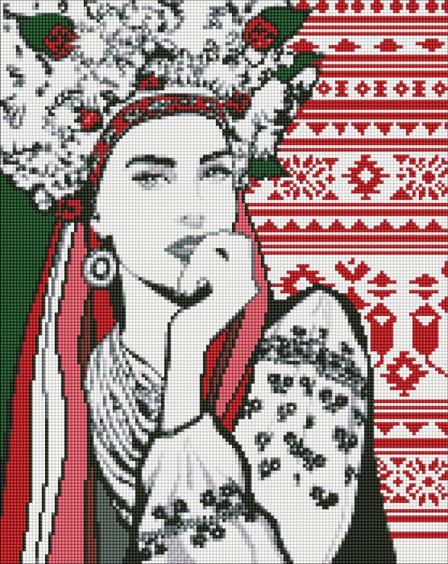 Алмазна мозаїка - Чарівна українка ©upillustration