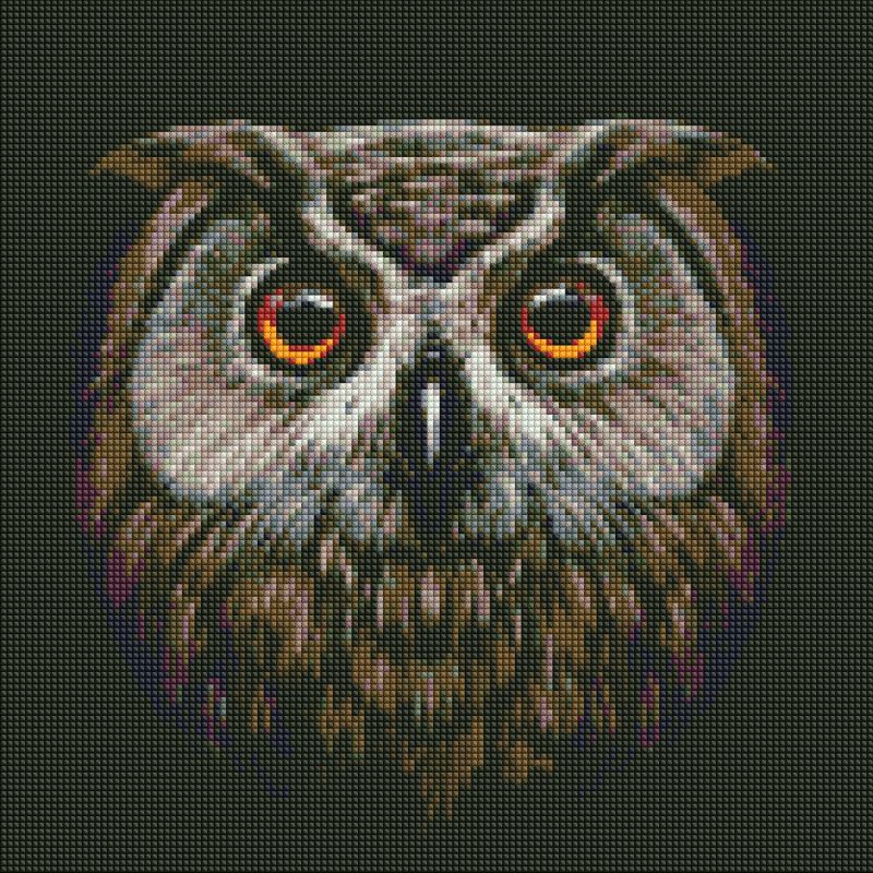 Diamond mosaic - Bird of wisdom
