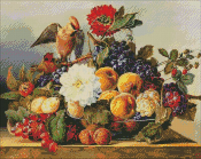 Diamond mosaic - Bohemian waxwing lunch ©Franz Xaver