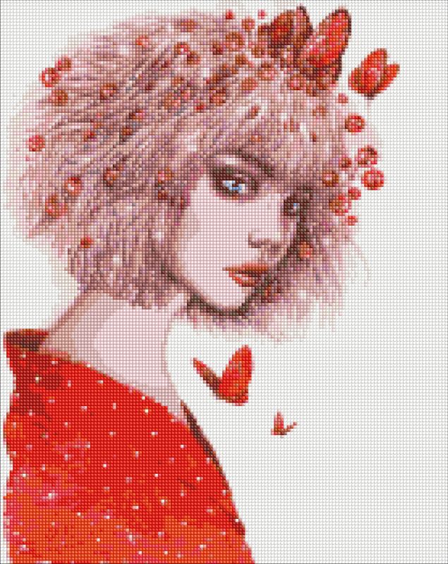Алмазная мозаика - Поцелуй бабочек ©lesya_nedzelska_art