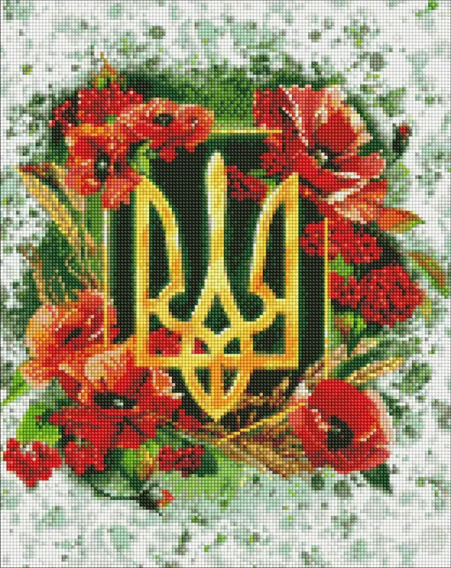 Diamond mosaic - Flowering trident ©chervonavorona_artist