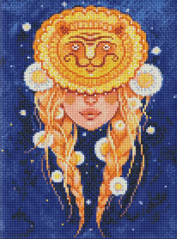 Алмазна мозаїка - Лев з голограмними стразами (АВ) ©lesya_nedzelska_art