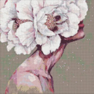 Алмазна мозаїка - Вишукана дівчина з голограмними стразами (АВ) ©lesya_nedzelska_art