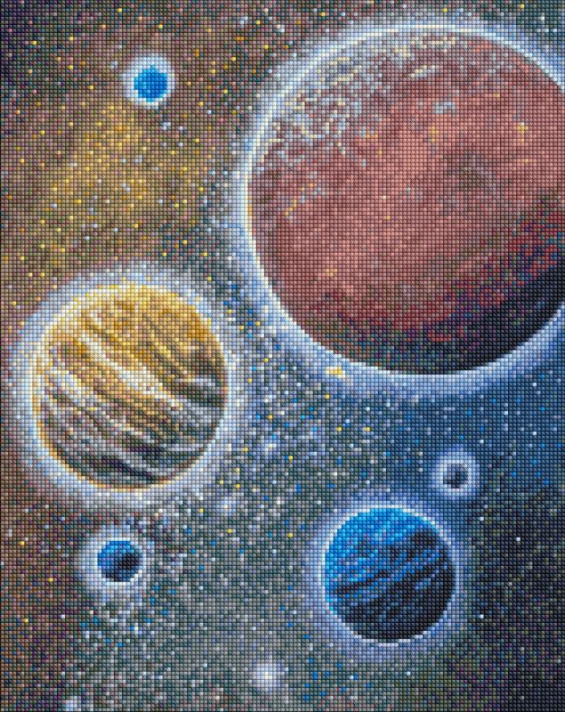Diamond mosaic - Mysterious space with hologram rhinestones (AB) ©Svitlana Terenchuk