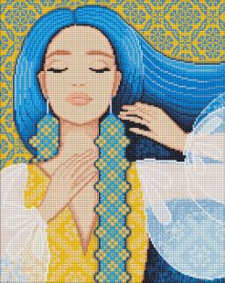 Алмазная мозаика - Изысканная украинка с голограммными стразами (AB) ©mosyakart