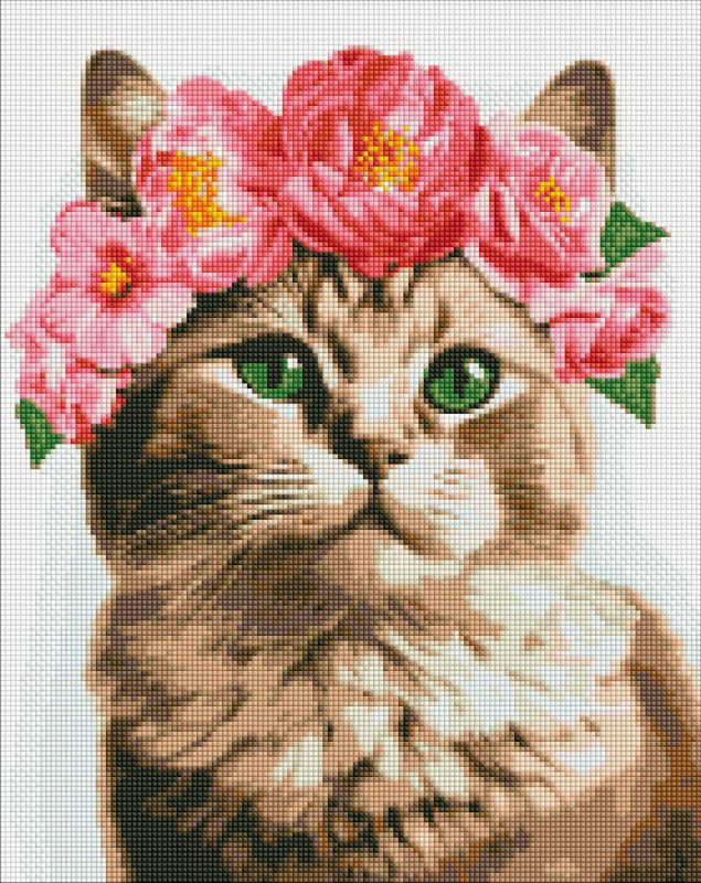 Алмазна мозаїка - Витончена кішечка ©art_selena_ua