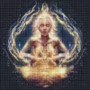 Diamond mosaic without frame - Elemental control with hologram rhinestones (AB) ©Niki Agrua