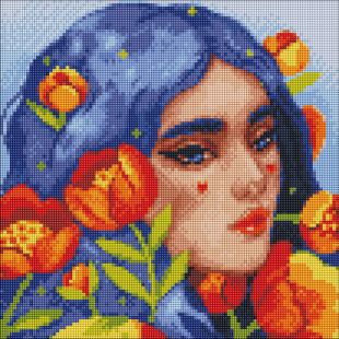 Алмазная мозаика без подрамника - Синеглазая весна ©lesya_nedzelska_art