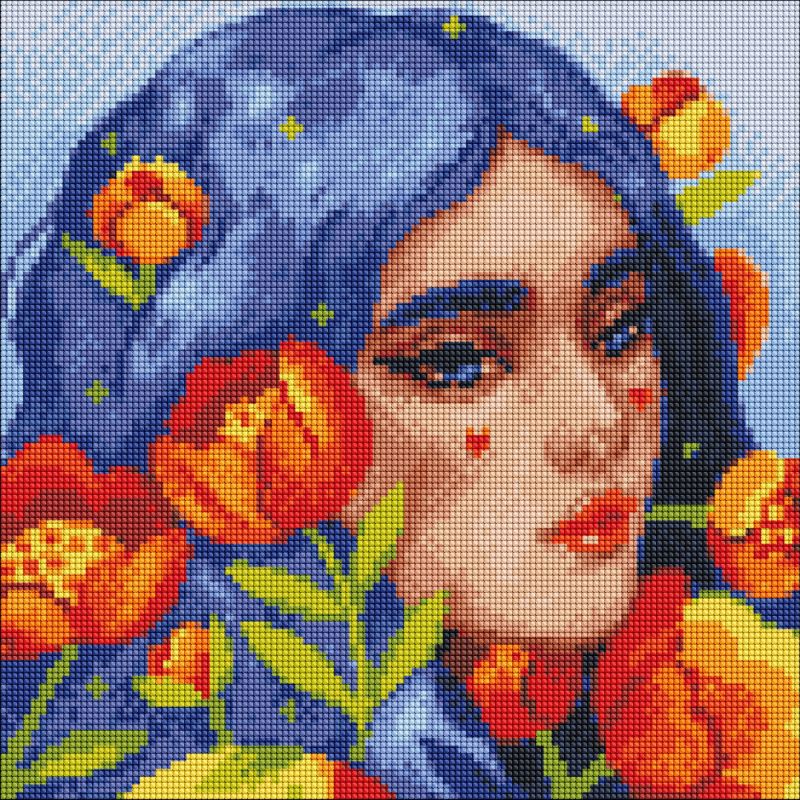 Алмазна мозаїка без підрамника - Синьоока весна ©lesya_nedzelska_art