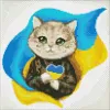 Diamond mosaic - With Ukraine in the heart with hologram rhinestones (AB) ©ksy_bersan