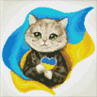 Алмазна мозаїка - З Україною в серці з голограмними стразами (AB) ©ksy_bersan