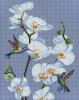 Diamond mosaic - Blooming orchids with hologram rhinestones (AB) ©annasteshka