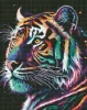 Diamond mosaic - Fantastic tiger with with hologram rhinestones (AB) ©art_selena_ua