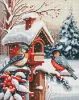 Алмазная мозаика - Лакомства птичек с голограммными стразами (AB) ©art_selena_ua