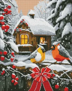 Алмазна мозаїка - Снігова казка з голограмними стразами (AB) ©art_selena_ua