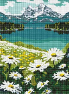 Алмазна мозаїка - Квітучі ромашки ©art_selena_ua