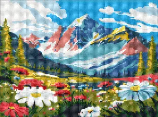 Алмазна мозаїка без підрамника - Контрасти природи  ©art_selena_ua