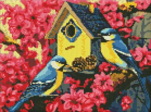 Алмазна мозаїка без підрамника - Затишна шпаківня ©art_selena_ua