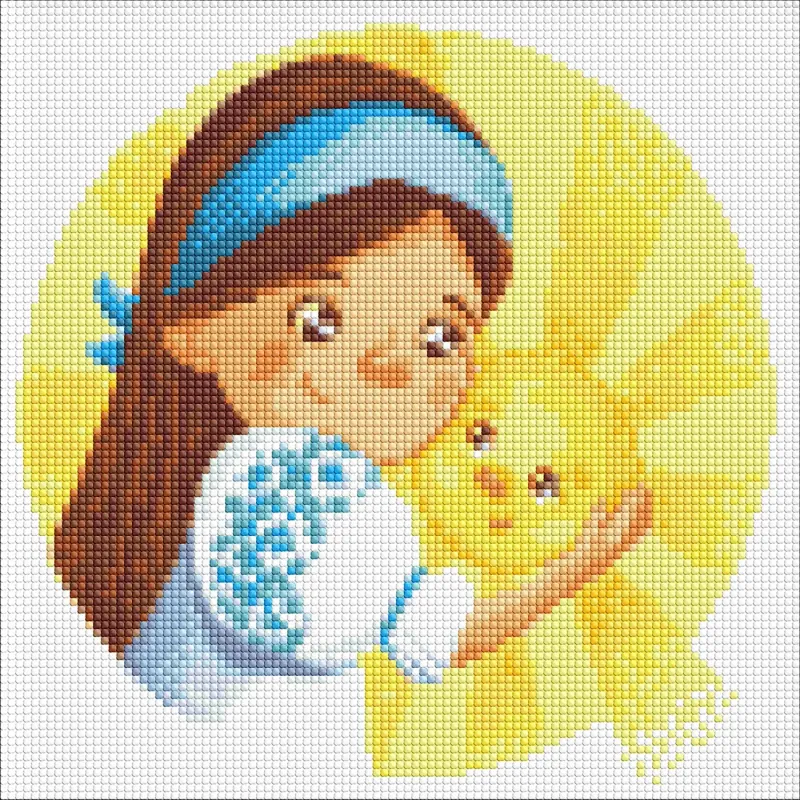 Алмазная мозаика без подрамника - Солнышко ©Екатерина Валерьева