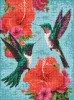 Diamond mosaic without frame - Emerald hummingbirds ©art_selena_ua