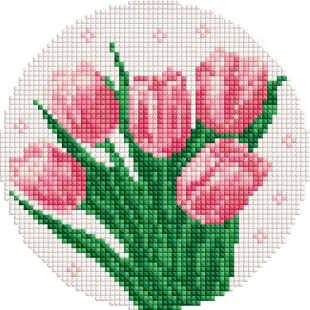Алмазна мозаїка - Ніжні тюльпани ©art_selena_ua