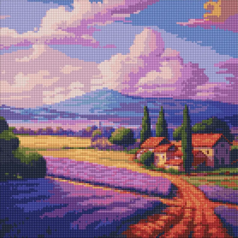 Diamond mosaic - The lavender field ©art_selena_ua